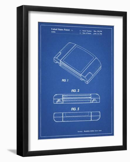 PP451-Blueprint Nintendo 64 Game Cartridge Patent Poster-Cole Borders-Framed Giclee Print