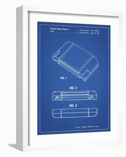 PP451-Blueprint Nintendo 64 Game Cartridge Patent Poster-Cole Borders-Framed Giclee Print