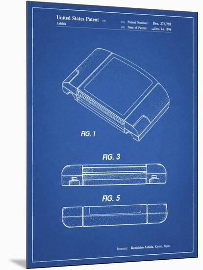 PP451-Blueprint Nintendo 64 Game Cartridge Patent Poster-Cole Borders-Mounted Premium Giclee Print