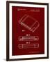 PP451-Burgundy Nintendo 64 Game Cartridge Patent Poster-Cole Borders-Framed Giclee Print