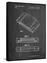 PP451-Chalkboard Nintendo 64 Game Cartridge Patent Poster-Cole Borders-Framed Stretched Canvas