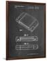 PP451-Chalkboard Nintendo 64 Game Cartridge Patent Poster-Cole Borders-Framed Giclee Print