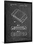 PP451-Chalkboard Nintendo 64 Game Cartridge Patent Poster-Cole Borders-Framed Giclee Print