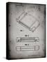 PP451-Faded Grey Nintendo 64 Game Cartridge Patent Poster-Cole Borders-Stretched Canvas