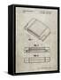 PP451-Sandstone Nintendo 64 Game Cartridge Patent Poster-Cole Borders-Framed Stretched Canvas