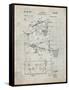 PP454-Antique Grid Parchment Basketball Adjustable Goal 1962 Patent Poster-Cole Borders-Framed Stretched Canvas