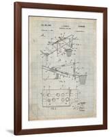 PP454-Antique Grid Parchment Basketball Adjustable Goal 1962 Patent Poster-Cole Borders-Framed Giclee Print
