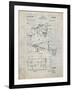 PP454-Antique Grid Parchment Basketball Adjustable Goal 1962 Patent Poster-Cole Borders-Framed Giclee Print