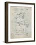 PP454-Antique Grid Parchment Basketball Adjustable Goal 1962 Patent Poster-Cole Borders-Framed Giclee Print