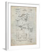 PP454-Antique Grid Parchment Basketball Adjustable Goal 1962 Patent Poster-Cole Borders-Framed Giclee Print