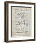 PP454-Antique Grid Parchment Basketball Adjustable Goal 1962 Patent Poster-Cole Borders-Framed Giclee Print