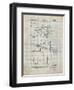 PP454-Antique Grid Parchment Basketball Adjustable Goal 1962 Patent Poster-Cole Borders-Framed Giclee Print