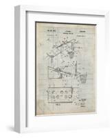 PP454-Antique Grid Parchment Basketball Adjustable Goal 1962 Patent Poster-Cole Borders-Framed Giclee Print