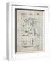 PP454-Antique Grid Parchment Basketball Adjustable Goal 1962 Patent Poster-Cole Borders-Framed Giclee Print