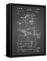 PP454-Black Grid Basketball Adjustable Goal 1962 Patent Poster-Cole Borders-Framed Stretched Canvas