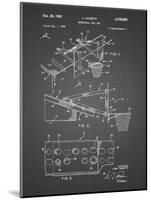 PP454-Black Grid Basketball Adjustable Goal 1962 Patent Poster-Cole Borders-Mounted Giclee Print