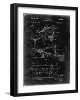 PP454-Black Grunge Basketball Adjustable Goal 1962 Patent Poster-Cole Borders-Framed Giclee Print