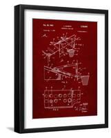 PP454-Burgundy Basketball Adjustable Goal 1962 Patent Poster-Cole Borders-Framed Giclee Print