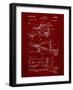 PP454-Burgundy Basketball Adjustable Goal 1962 Patent Poster-Cole Borders-Framed Giclee Print