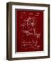 PP454-Burgundy Basketball Adjustable Goal 1962 Patent Poster-Cole Borders-Framed Giclee Print