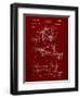 PP454-Burgundy Basketball Adjustable Goal 1962 Patent Poster-Cole Borders-Framed Giclee Print