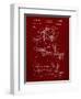 PP454-Burgundy Basketball Adjustable Goal 1962 Patent Poster-Cole Borders-Framed Giclee Print