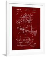 PP454-Burgundy Basketball Adjustable Goal 1962 Patent Poster-Cole Borders-Framed Giclee Print