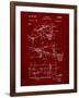 PP454-Burgundy Basketball Adjustable Goal 1962 Patent Poster-Cole Borders-Framed Giclee Print