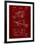 PP454-Burgundy Basketball Adjustable Goal 1962 Patent Poster-Cole Borders-Framed Giclee Print