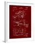 PP454-Burgundy Basketball Adjustable Goal 1962 Patent Poster-Cole Borders-Framed Giclee Print