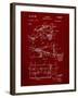 PP454-Burgundy Basketball Adjustable Goal 1962 Patent Poster-Cole Borders-Framed Giclee Print