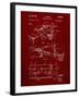 PP454-Burgundy Basketball Adjustable Goal 1962 Patent Poster-Cole Borders-Framed Giclee Print