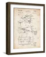 PP454-Vintage Parchment Basketball Adjustable Goal 1962 Patent Poster-Cole Borders-Framed Giclee Print