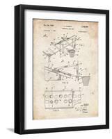 PP454-Vintage Parchment Basketball Adjustable Goal 1962 Patent Poster-Cole Borders-Framed Giclee Print