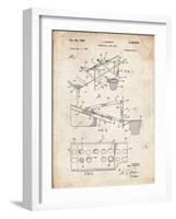 PP454-Vintage Parchment Basketball Adjustable Goal 1962 Patent Poster-Cole Borders-Framed Giclee Print