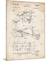 PP454-Vintage Parchment Basketball Adjustable Goal 1962 Patent Poster-Cole Borders-Mounted Giclee Print