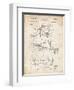 PP454-Vintage Parchment Basketball Adjustable Goal 1962 Patent Poster-Cole Borders-Framed Giclee Print