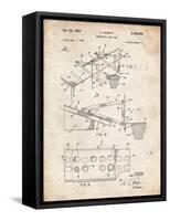 PP454-Vintage Parchment Basketball Adjustable Goal 1962 Patent Poster-Cole Borders-Framed Stretched Canvas