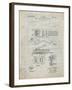 PP46 Antique Grid Parchment-Borders Cole-Framed Giclee Print