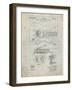 PP46 Antique Grid Parchment-Borders Cole-Framed Giclee Print