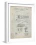 PP46 Antique Grid Parchment-Borders Cole-Framed Giclee Print