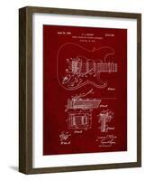 PP46 Burgundy-Borders Cole-Framed Giclee Print