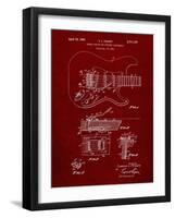 PP46 Burgundy-Borders Cole-Framed Giclee Print