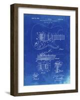 PP46 Faded Blueprint-Borders Cole-Framed Giclee Print