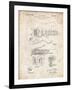 PP46 Vintage Parchment-Borders Cole-Framed Giclee Print