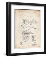 PP46 Vintage Parchment-Borders Cole-Framed Premium Giclee Print