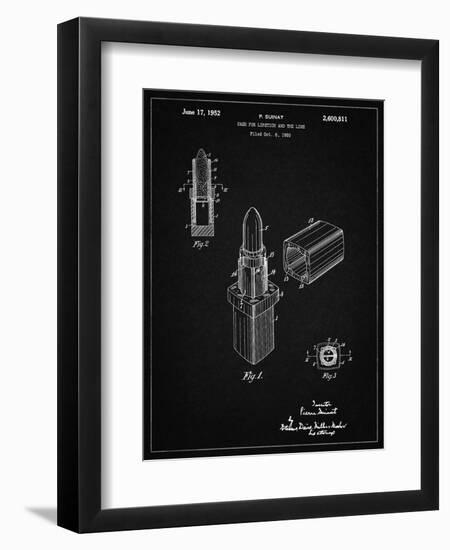 PP460-Vintage Black Chanel Lipstick Patent Poster-Cole Borders-Framed Giclee Print