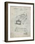 PP462-Antique Grid Parchment Firetruck 1939 Two Image Patent Poster-Cole Borders-Framed Giclee Print