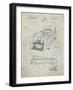 PP462-Antique Grid Parchment Firetruck 1939 Two Image Patent Poster-Cole Borders-Framed Giclee Print