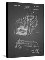 PP462-Black Grid Firetruck 1939 Two Image Patent Poster-Cole Borders-Stretched Canvas